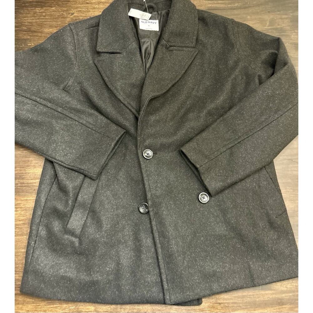 Old Navy Womens Grey Poly Blend Pea Coat Jacket XL NEW $64.99